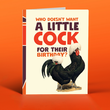 A LITTLE COCK BIRTHDAY birthday card