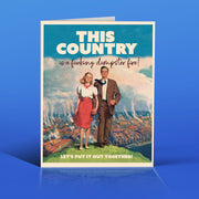 THIS COUNTRY couple, love, political greeting card