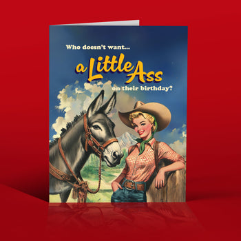 A LITTLE ASS! birthday card