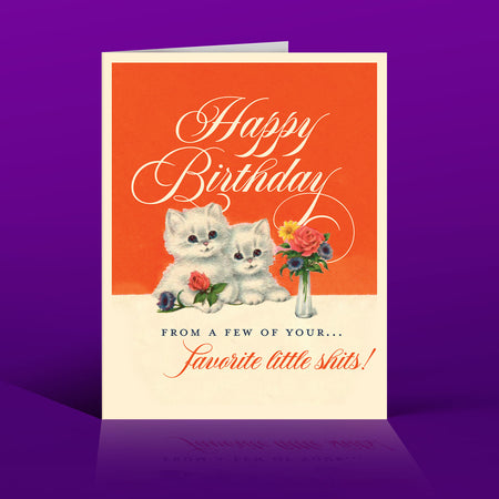 LITTLE SHITS! kittens birthday card