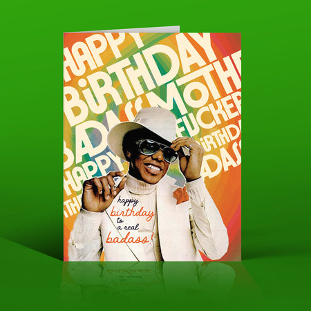 BADASS BIRTHDAY MAN birthday card