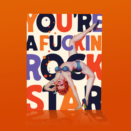 SEXY ROCKSTAR! congratulations birthday card