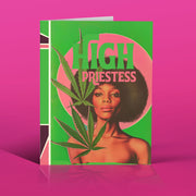 HIGH PRIESTESS weed card, african american, women empowerment