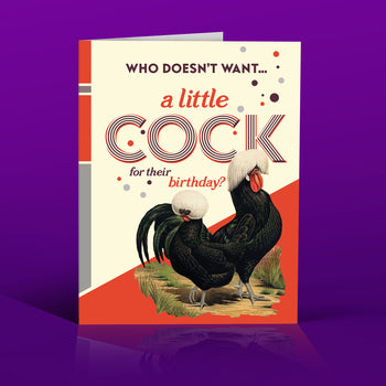 A LITTLE COCK BIRTHDAY birthday card
