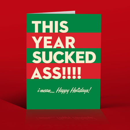 THIS YEAR SUCKED! holiday card