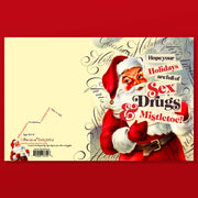 SEX DRUGS MISTLETOE!!! holiday card