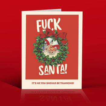 F SANTA! holiday christmas card