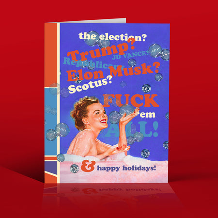 FUCK POLITICS christmas, holiday card