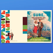 THIS COUNTRY couple, love, political greeting card