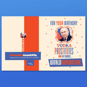 VODKA PROSTITUTES PUTIN birthday card